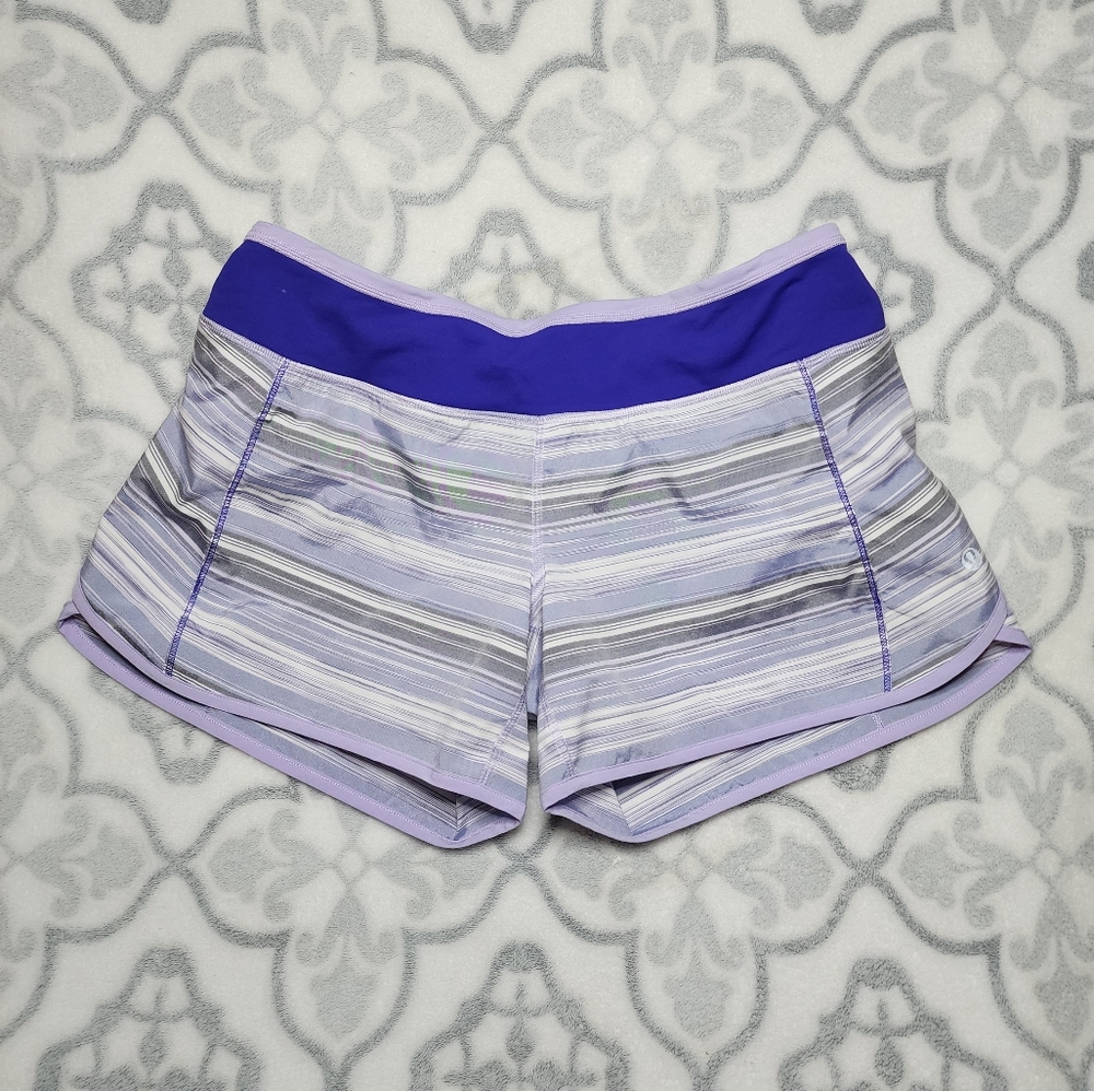 LULULEMON SHORTS size 6 purple and gray